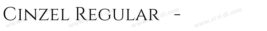 Cinzel Regular 字体字体转换